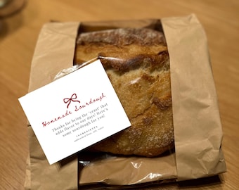 Etichette regalo per pane fatto in casa con lievito madre - Cura del pane stampabile (download digitale)