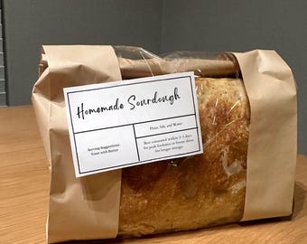 Etichette per pasta madre fatta in casa (semplici) - (Download digitale - Stampa a casa)