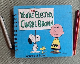 Journal/Notebook/Drawing Pad made of a repurposed Snoopy and Charlie Brown Peanuts book