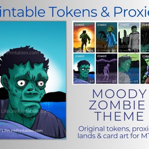 Game Tokens | Zombie Tokens | Magic the Gathering Compatible | MTG Tokens | Alter Art | Custom Tokens | MTG Proxies | Printable Tokens