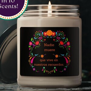 Dia de los Muertos Decor, Mexican Death Wisdom, Remembrance Gift, Ofrenda Candle, Altar Accessory, Memorial for Loved One, Novena Item