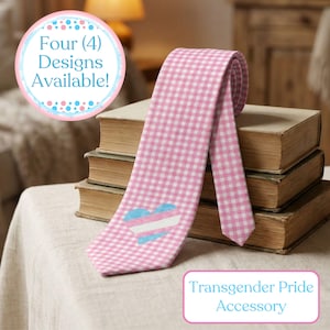 Transgender Inclusive Neck Tie, Transgender Day of Visibility Accessory, Gift for LGBTQ Friend