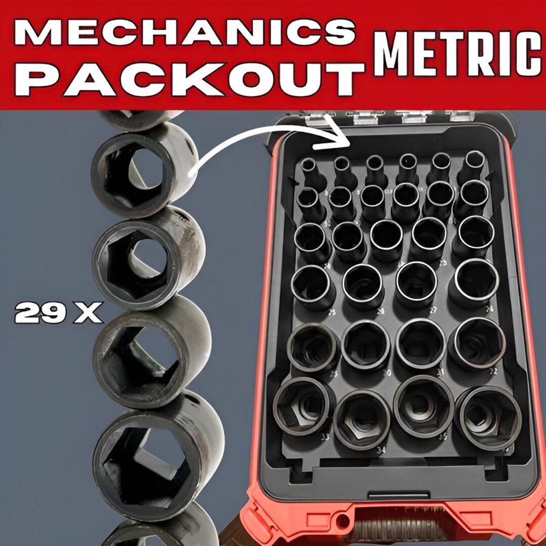 Socket Set Compatible Pack Out Milwaukee Packout Socket Organizer – PETG-CF Tray With AirTag Holder - Etsy