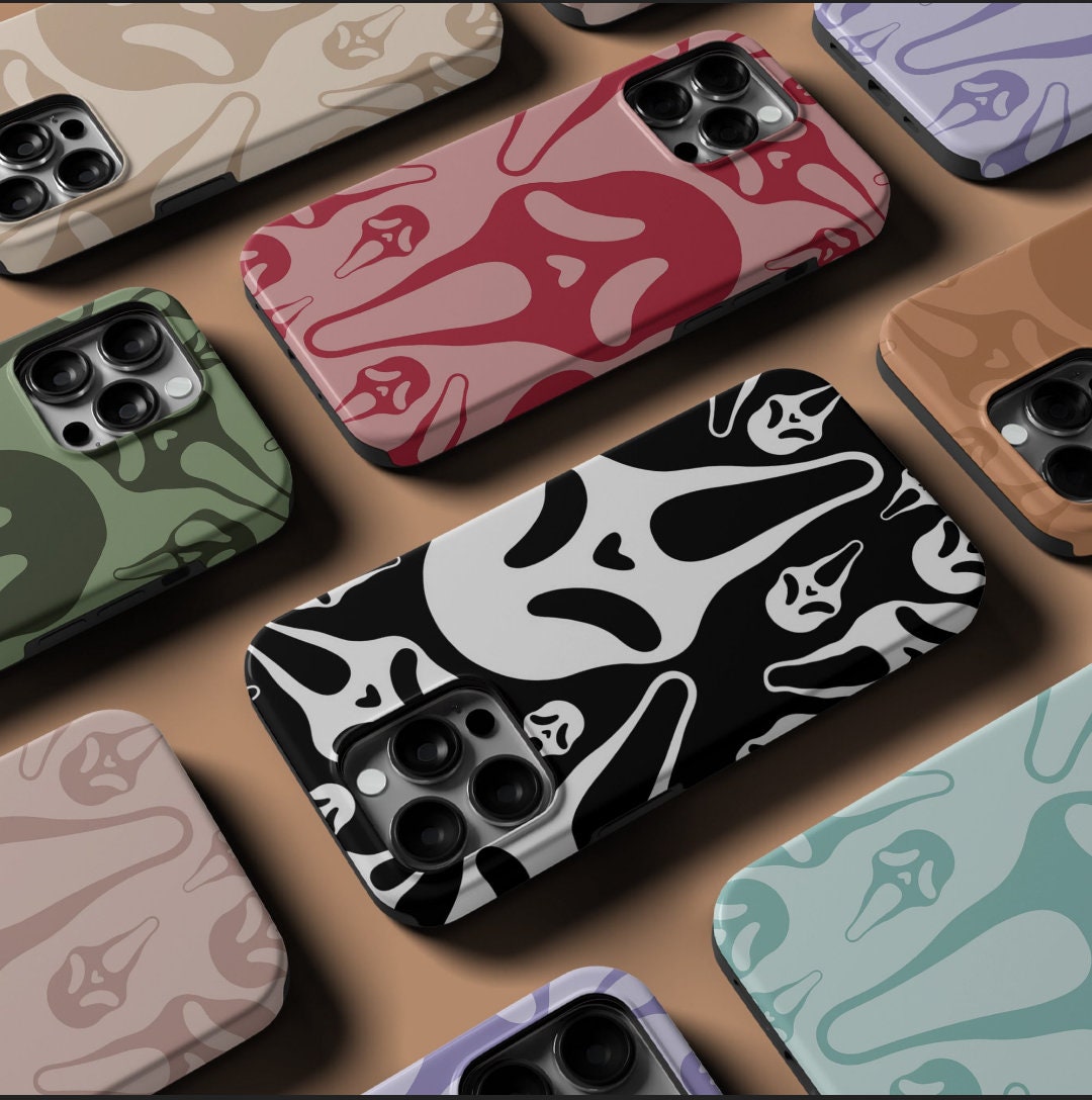 Multi Color Scream Ghost Face Protective Phone Case iPhone 15 - Etsy