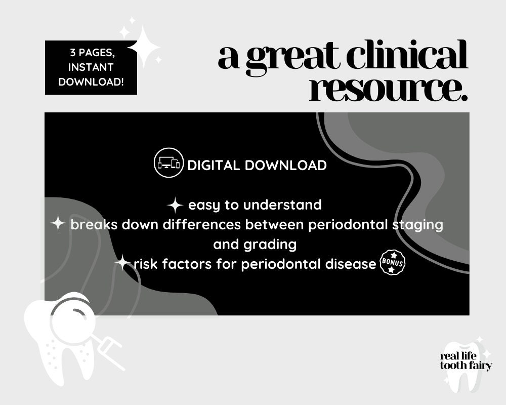 Periodontal Staging and Grading Cheat Sheet digital Download Etsy