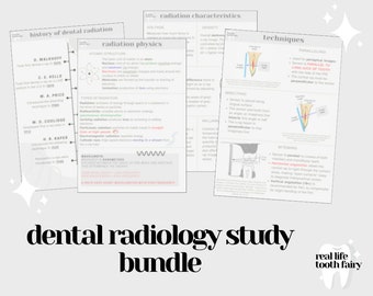 Dental Radiology PDF Study Bundle *Digital Download* | Dental Hygiene Notes, Dental Hygienist, RDH, Radiology, Dentistry, Dental Study Guide