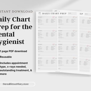 Preparación de la tabla diaria para el higienista dental *Descarga digital* / Higiene dental / Recursos clínicos / RDH