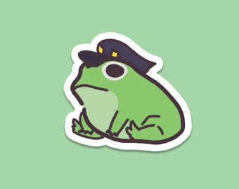JoJo Frog Sticker ~ Glossy Vinyl Waterproof Cute & Funny Anime Meme Sticker For Water Bottles, Laptops, Gifts etc.