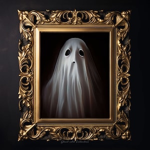 Geist Poster, Halloween Kunst, Vintage Poster, Kunst Poster Druck, Dark Academia, Haunting Ghost, Geistermalerei, DIGITAL DOWNLOAD - P67