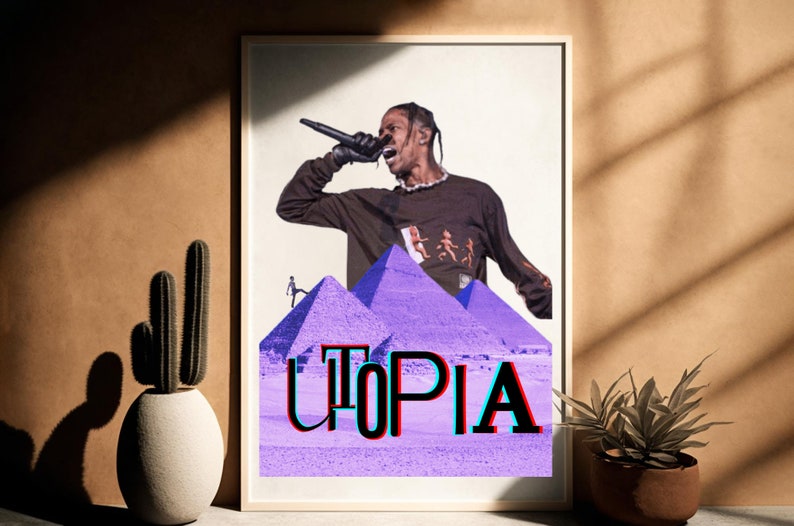 Travis Scott Poster Utopia digital Product Atr Wall Etsy
