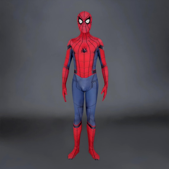 スパイダーマン Spiderman ホームカミング レプリカ スーツ コスプレ ホームカミングスパイダースーツ青と赤のコスプレ衣装取り外し可能な