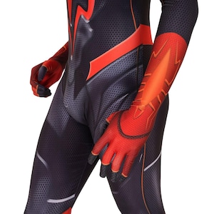 Kids miles Morales strike costume detached mask spider image 5