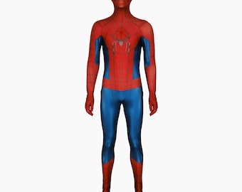 ニューデイ スパイダーマンスーツ 赤と青のコスプレ衣装 取り外し可能