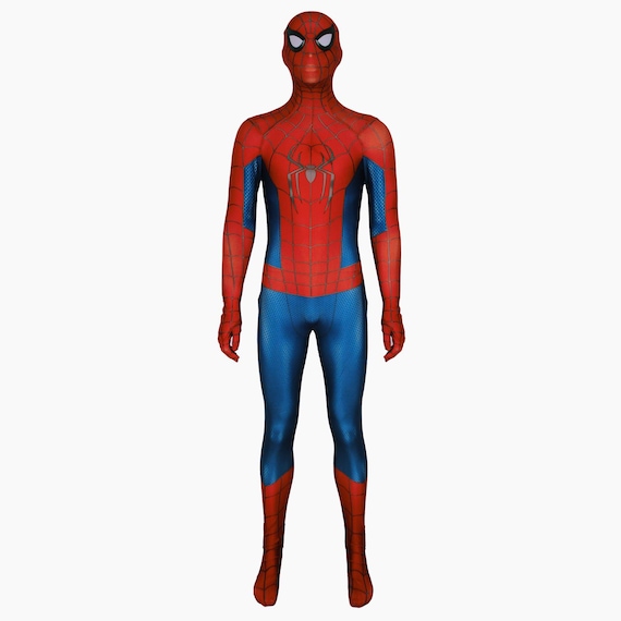 ニューデイ スパイダーマンスーツ 赤と青のコスプレ衣装 取り外し可能