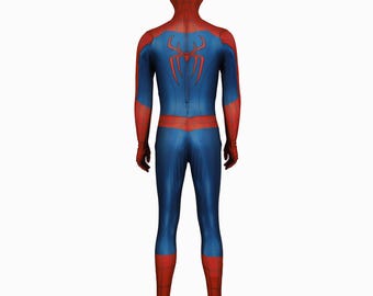 ニューデイ スパイダーマンスーツ 赤と青のコスプレ衣装 取り外し可能