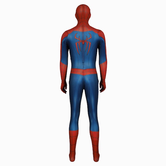 ニューデイ スパイダーマンスーツ 赤と青のコスプレ衣装 取り外し可能