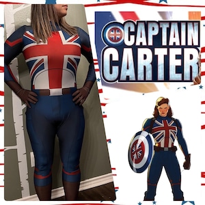 キャプテン・カーター コスチューム コスプレ キャプテン・アメリカ ペギー・カーター スーツにはシールドは含まれません