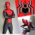 Far from Home Spider Suit Black and Red Costume Detached mask - Adult / Kids