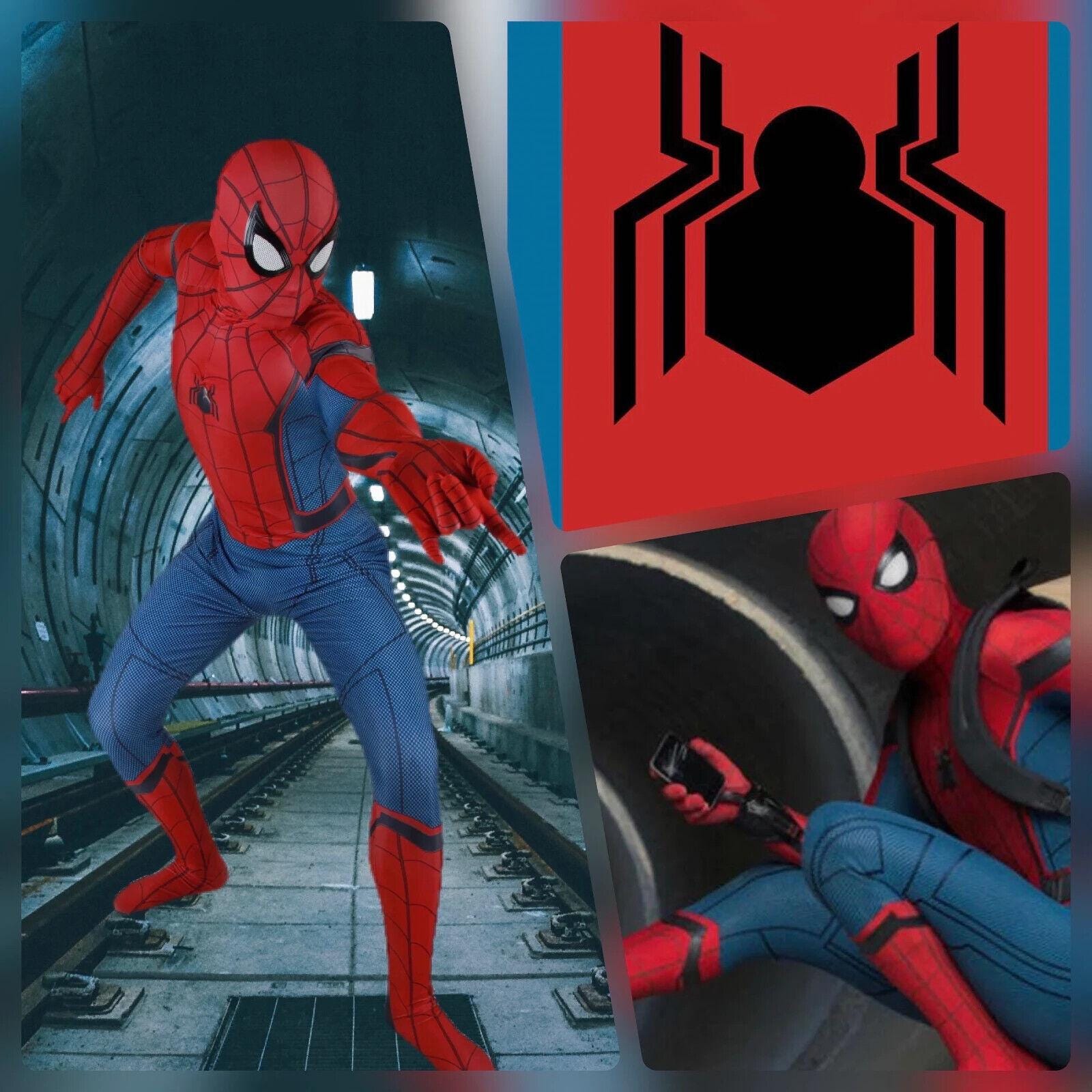 ホームカミング スパイダースーツ 青と赤のコスプレ衣装 取り外し可能