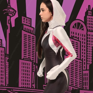 Disfraz original de Gwen Stacy Spider Gwen Ghost Spider para cosplay imagen 3