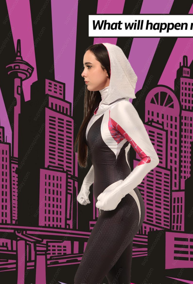 Disfraz original de Gwen Stacy Spider Gwen Ghost Spider para cosplay imagen 3