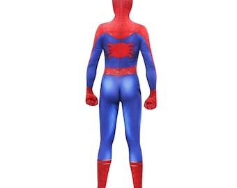 スパイダーマン　 マスクとスーツセット ピーター・B・パーカー スパイダースーツ - スパイダーバース 赤と青の