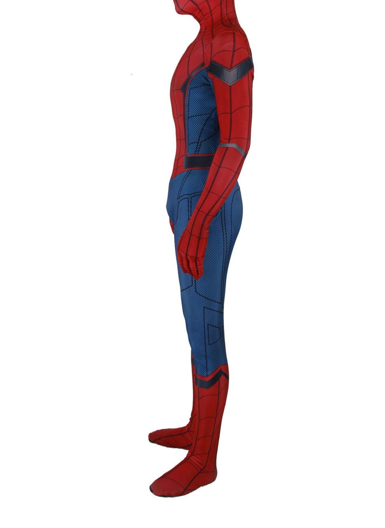 ホームカミングスパイダースーツ青と赤のコスプレ衣装取り外し可能な