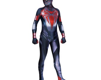 Traje de cosplay de Miles Advanced Tech con máscara desmontable y traje de araña