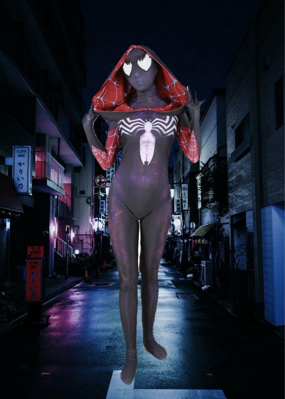 Costume Da Cosplay Di Halloween Per Ragazza Gwen Stacy Spiderman Spider Woman Zentai Bodysuit Acquista In Modo Economico - Spedizione Gratuita, Recensioni Reali Con Foto - Foto 7