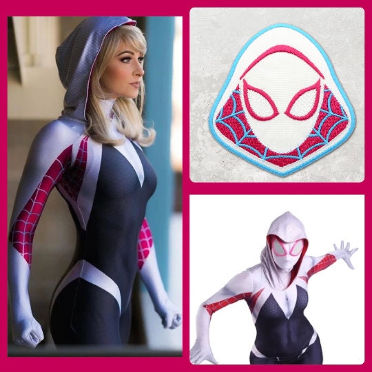 Spider Women Costume Bodysuit Adult with Mask and Lenses,Halloween