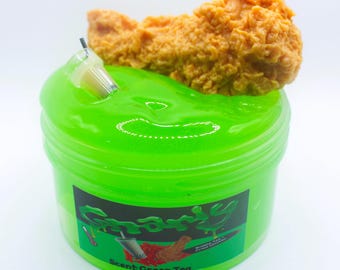 Green Katseye Clear Slime: Drumstick & Boba Charms, Green Tea Scented