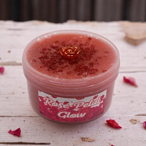 Rose Petal Glow Slime ~ Clear Slime ~ Good Vibes Slime ~ Slime Shop ~ Spa Slimes