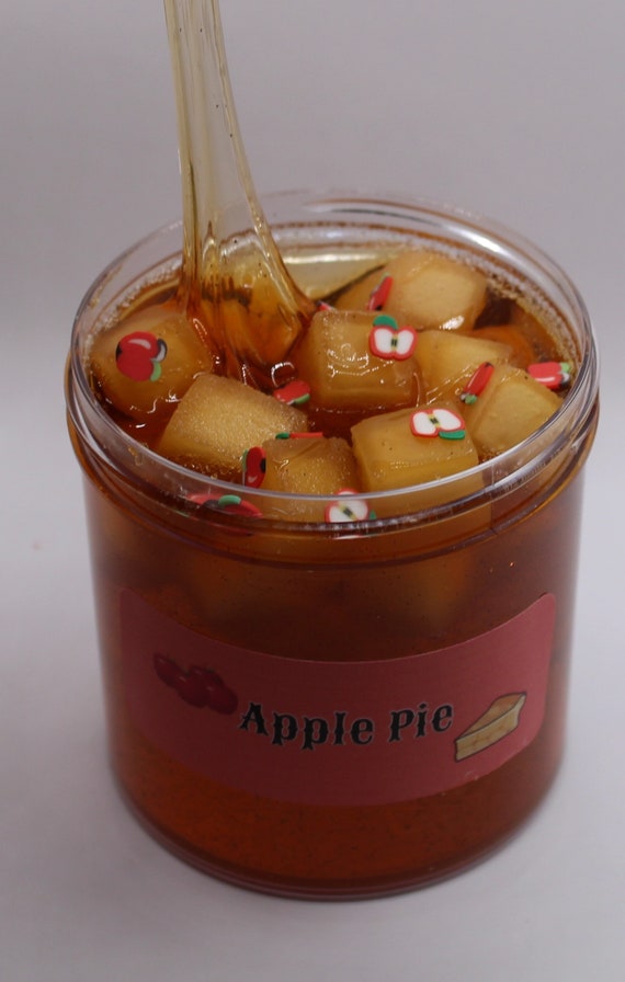 Apple Pie Slime - Jelly Cube - Scented - Clear Slime - Lightly Scented - Christmas - Holiday - Gifts - Stocking Stuffer- pie slime- apple