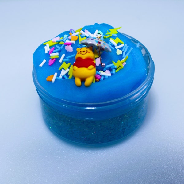 Pooh's Rainy Day - Scented Float Slime - Winnie The Pooh - Sensory Play - Relaxing - Hand Therapy - Birthday - Party Favors - Gift - Kids -