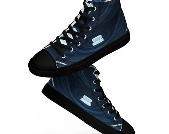 Men’s high top canvas shoes &quot;Futuristic Phenomenon V.1&quot;