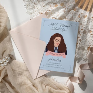 Mij? Dertig? Stil! Koninklijke verjaardagsuitnodiging, prinses verjaardagsfeestje, elegante afdrukbare uitnodigingssjabloon, bewerkbare Canva-ontwerp, 40 50