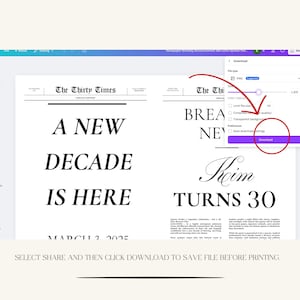 K&ouml;nnte beinhalten: Eine digitale Zeitungsdesignvorlage mit der &Uuml;berschrift "Ein neues Jahrzehnt ist da" und dem Datum "2. M&auml;rz 2025". Das Design ist im Stil einer Vintage-Zeitung mit einem Schwarz-Wei&szlig;-Farbschema gehalten.