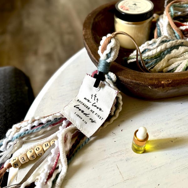 Mother’s Day Gift Personalized Bible Tassel Bookmark | NFC Prayer Cloth, Boho Christian Gift