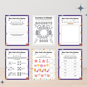 Printable New Years Eve Games for Kids, 20 New Years Game Bundle ...