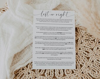 Bridal Shower Left Right Game Bridal Shower Pass the Gift - Etsy