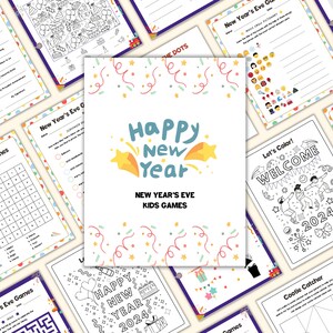 Printable New Years Eve Games for Kids, 20 New Years Game Bundle ...