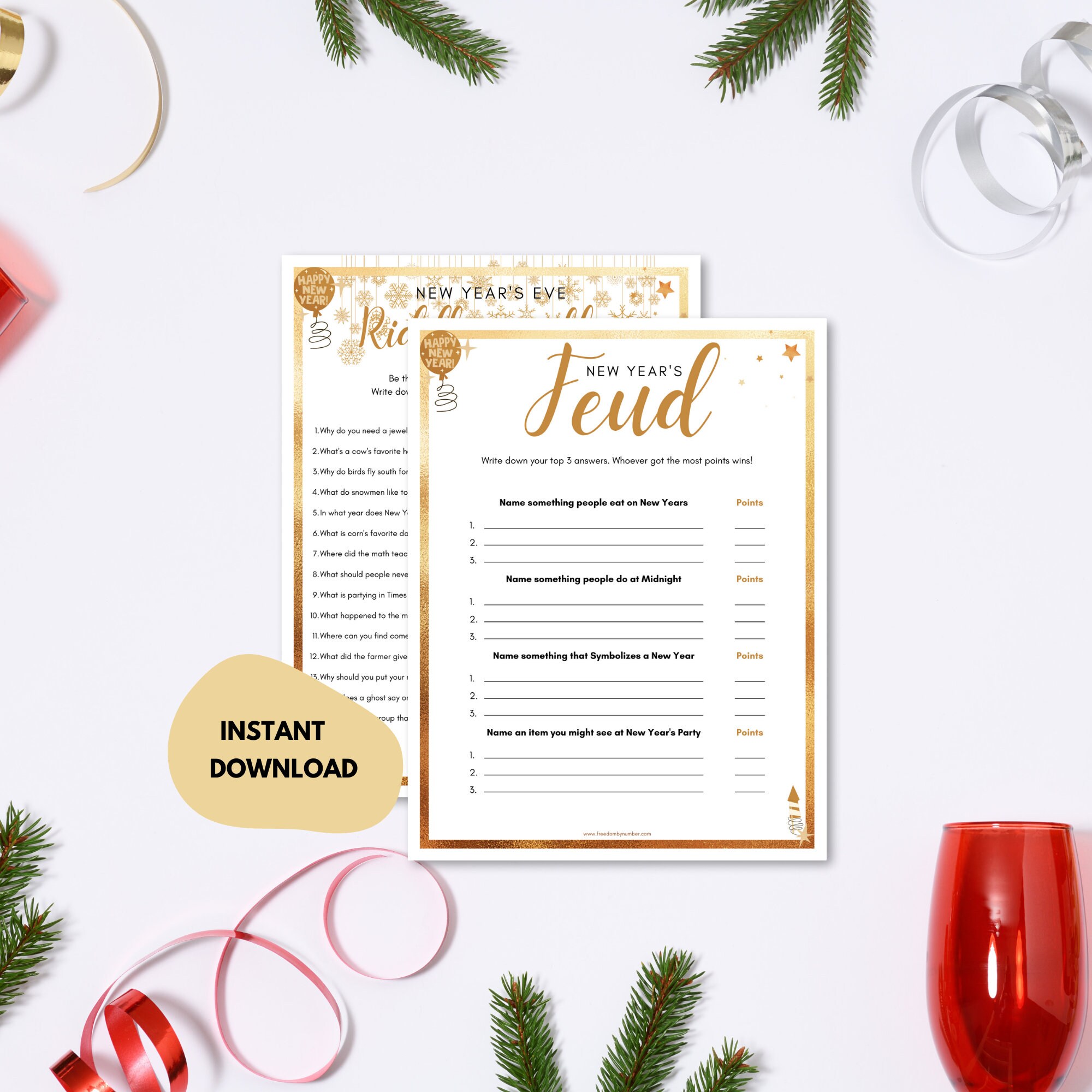 40 Printable New Years Eve Games Party Games for Adults, Printable New ...