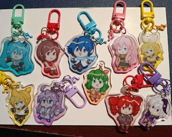 Vocaloid Chibi-personage acryl sleutelhangers met kleurverloop