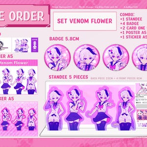 Ours Vflower Venom Kairiki Cartes Posters Stickers Badges acryliques pour voyageurs debout Chansons de chanteur et producteur Merch [Collaboration AnMyu Merch]