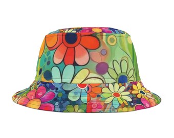 Bucket Hat | Beach Hat | Funky Hat | Hat for Her | Vacation Hat | Fun Hat | Cute Bucket Hat | Shade Hat | Cool Bucket Hat | Sun Hat