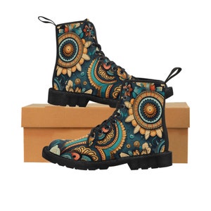 Funky Boots With Face Bright Colors Boots Unique Funky Boots Women s Canvas Boots Pop Art Boots Harajuku Style Boots for Her Etsy