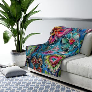 Sherpa Fleece Blanket | Floral Fleece Blanket | Soft Fleece Blanket| Kids Sherpa Blanket | Floral Sherpa Throw