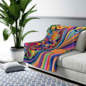 Sherpa Fleece Blanket | Floral Fleece Blanket | Soft Fleece Blanket | Kids Sherpa Blanket | Floral Sherpa Throw