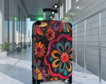 Floral Rolling Carry-On Luggage: Hardshell Suitcase