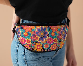 Riñonera con estampado floral: bolso bandolera ajustable